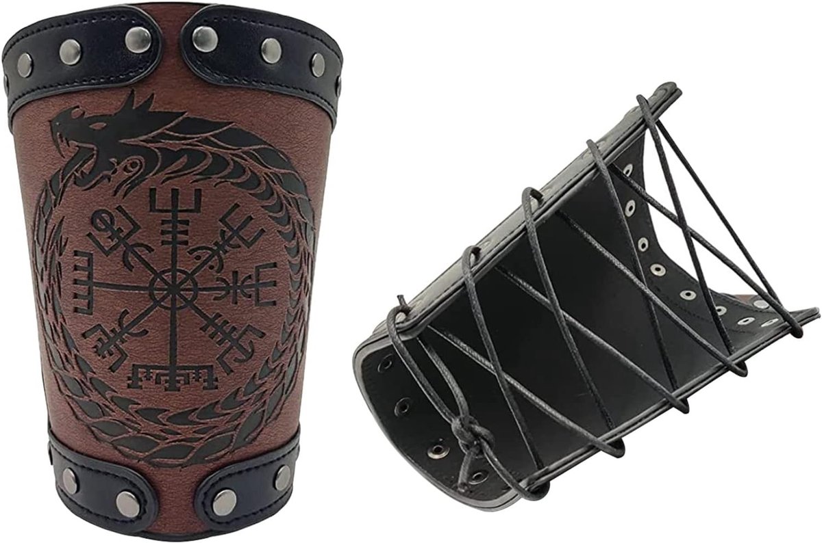 2 Stuks Leren Polsbanden voor Cosplay en Festivals - Stijlvolle en Duurzame Accessoires