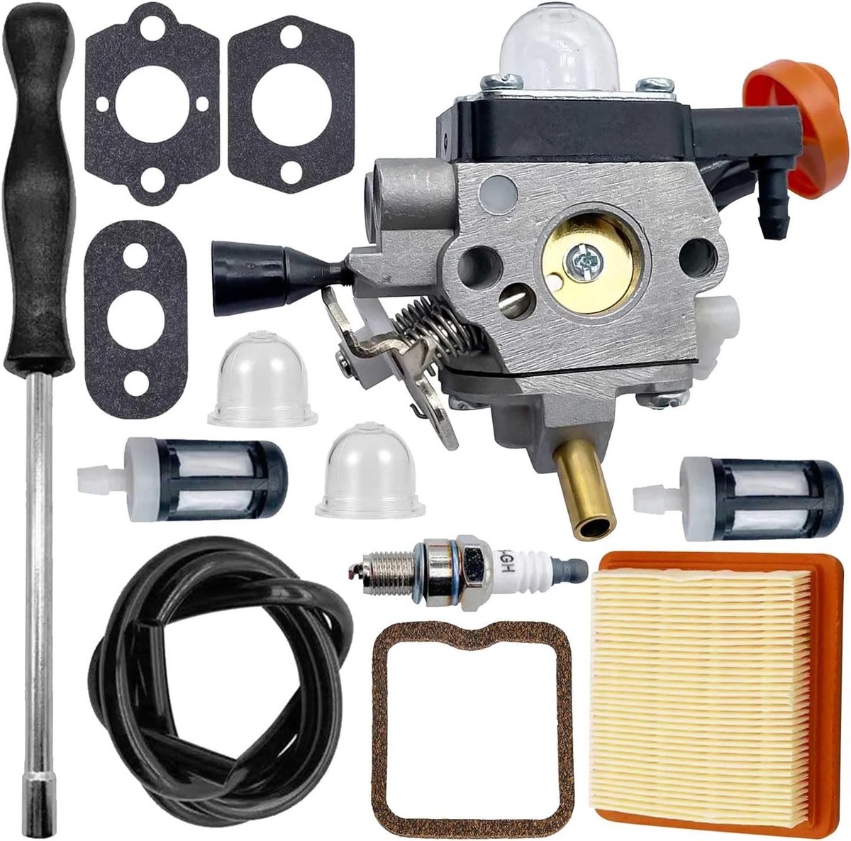 Carburateur voor Brushcutter en Trimmer, Vervangingskit met Luchtfilter en Tune-up Kit voor Stihl FS131, FS311, KM131 en HT-modellen