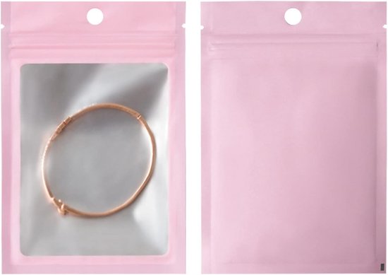 Mini Ritssluitingszakjes - Zelfsluitende Plastic Zakjes - Kleine Voorwerpen Organiseren - Luchtdichte Sluiting - 7x10CM - Zwart — afbeelding 2