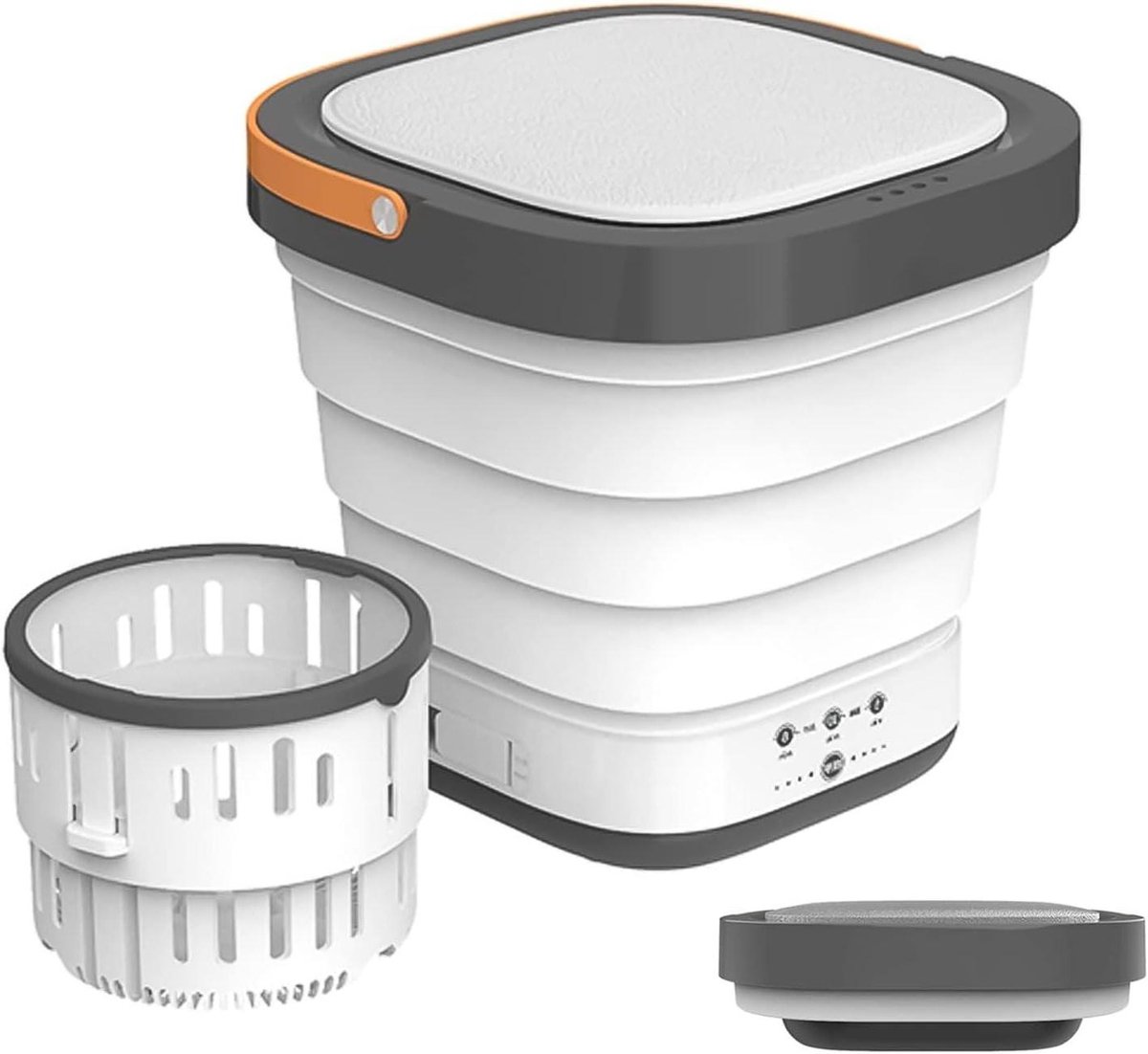 Mini wasmachine Opvouwbare wasmachine Ondergoed wassen Met centrifuge 9 liter Wit