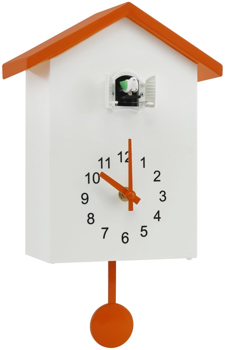 Omgoods - Minimalistische Koekoeksklok met Pendel - Decoratieve Wandklok voor Woonkamer