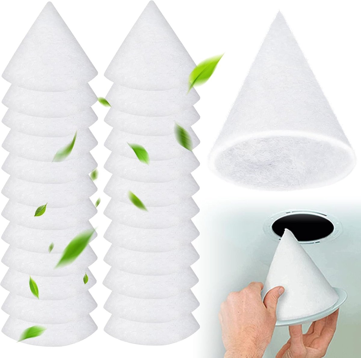 25 kegelfilters DN 125, G4 filtermat, filter ventilatiesysteem vervanging voor Tiener Maico, Pluggit, Helios Disc Valves, vervangingsfilter voor ventilatiesysteem met een diameter van 125 mm, lengte