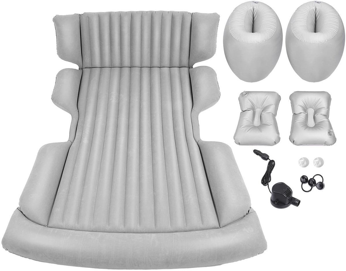 Omgoods - Inflatable Car Air Mattress met Elektrische Pomp voor Reizen en Camping