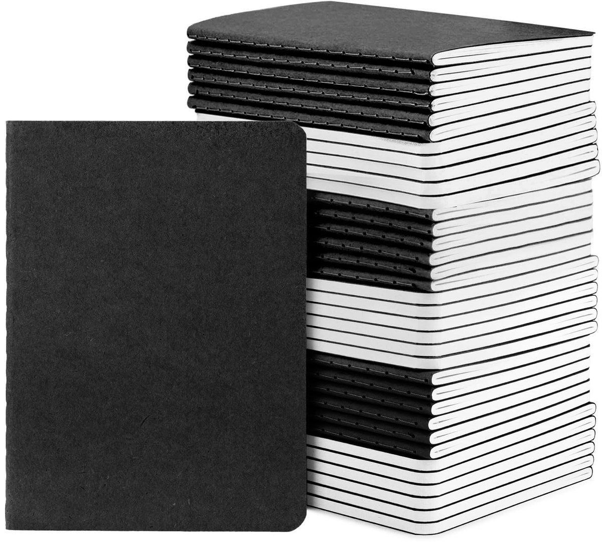 Omgoods - A6 Checked Notebook - 48 Stuks, Perfect voor Notities en Dagboeken