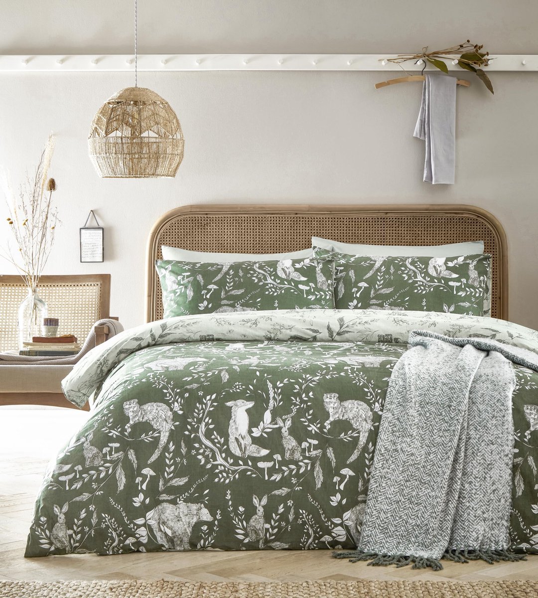 Omgoods - Zee Duindoorn Dekbedovertrekset King Size Groen