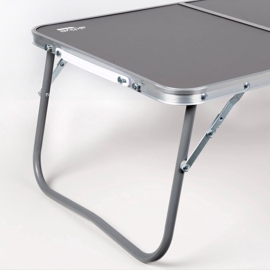 Campingklaptafel - Opvouwbare Picknicktafel - Met Draaggreep - Aluminium Campingtafel - Licht MDF Hout - Compact en Draagbaar - 60 x 40 x 25 cm - Voor Camping Picknick Tuin en Balkon — afbeelding 3