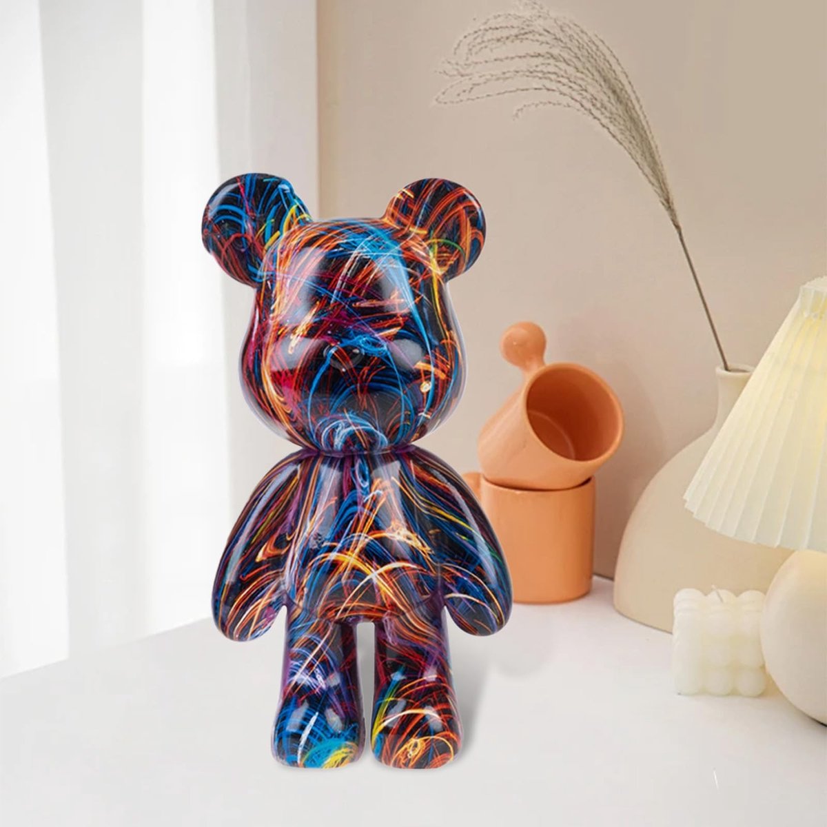 Omgoods - Resin Beer Beeldje - Decoratieve Sculptuur voor Thuis en Kantoor