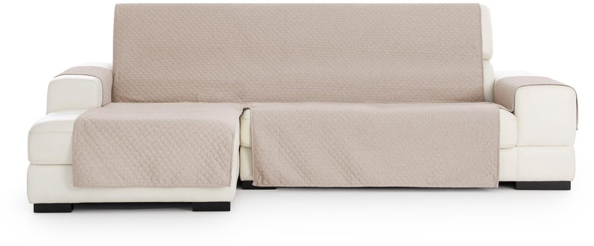 Omgoods - Praktische Chaise Longue Hoes Argent 240 cm - Beige Kleur voor Bescherming en Stijl
