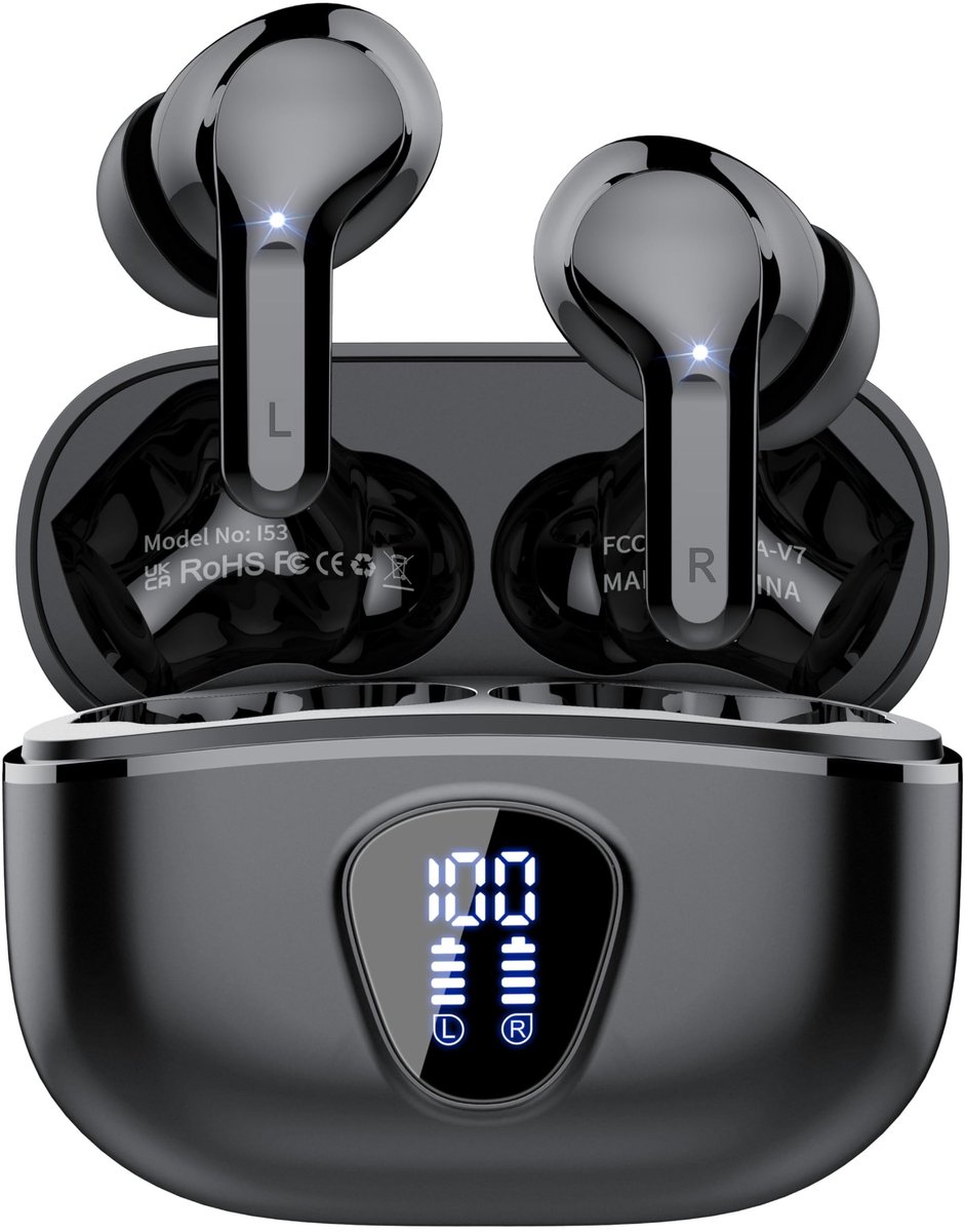 Omgoods - Draadloze Bluetooth 5.3 Oordopjes met Ruisonderdrukking en 40 Uur Speeltijd