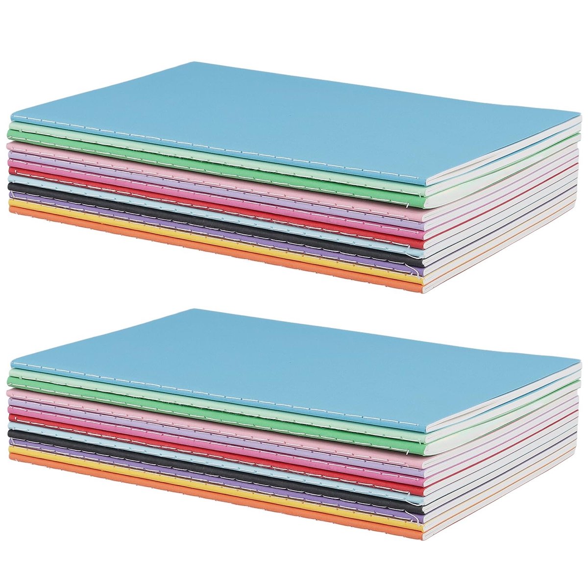 Omgoods - Set van 24 A5 Notebooks in 12 Kleuren met Gelijnd Papier