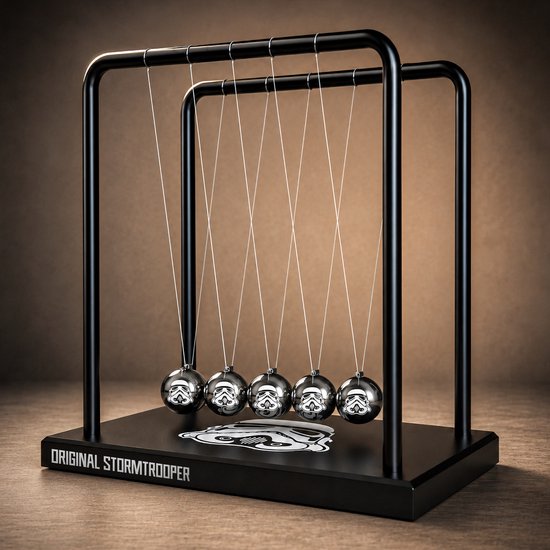 MikaMax Original Stormtrooper Newton’s Cradle - Met Gepolijste Ballen