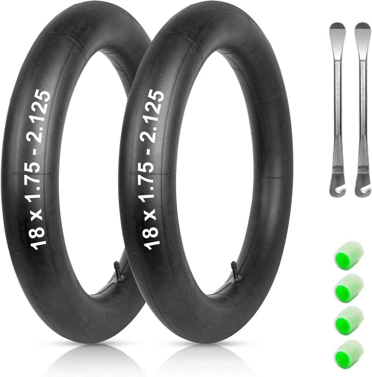 XUNNIU 45 cm binnenband 18 inch 18 x 1,75-2,125 AV 32 mm, 2 stuks fietsbinnenbanden 18 x - ShopVlot