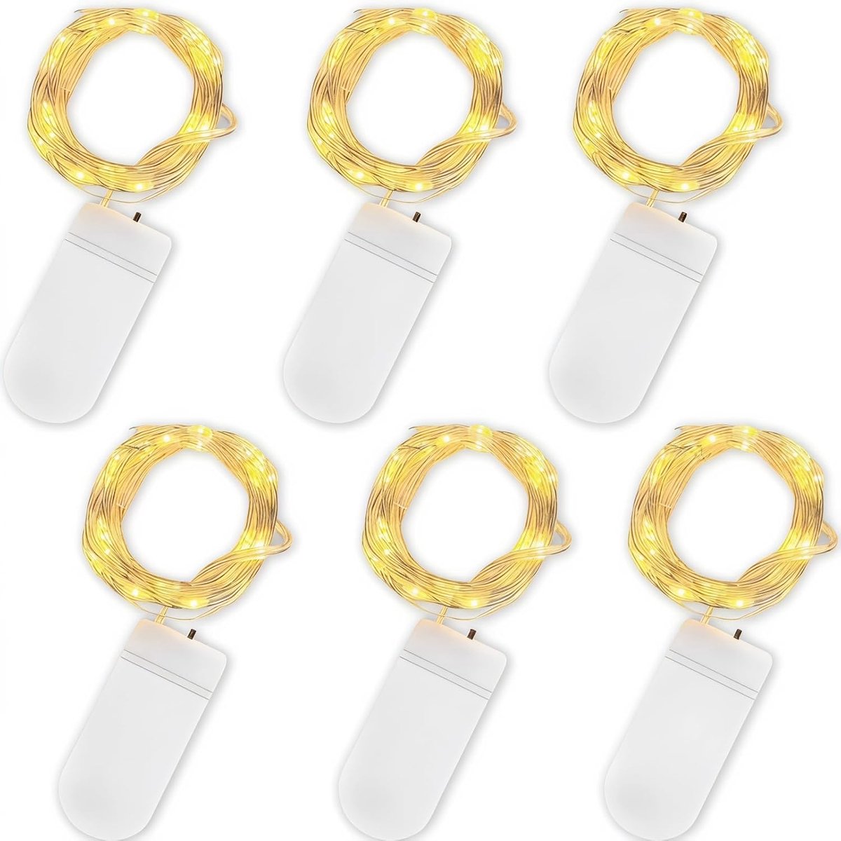 Lichtketting 2m - 20 LED Koperdraad - Warm Wit - Perfect voor Binnen Decoratie - SnelShoppen