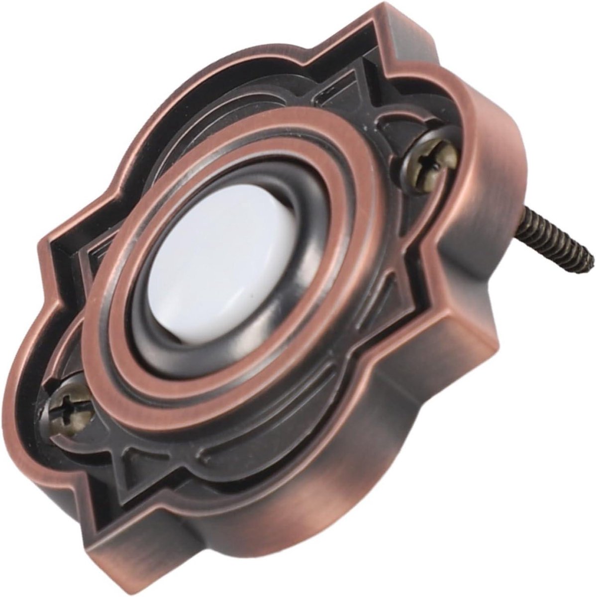 Bedrade Deurbel Drukknop - Deurbel Schakelaar - Toegangscontrole - Massief Metalen Constructie - 6 x 6 x 2 cm - Brons