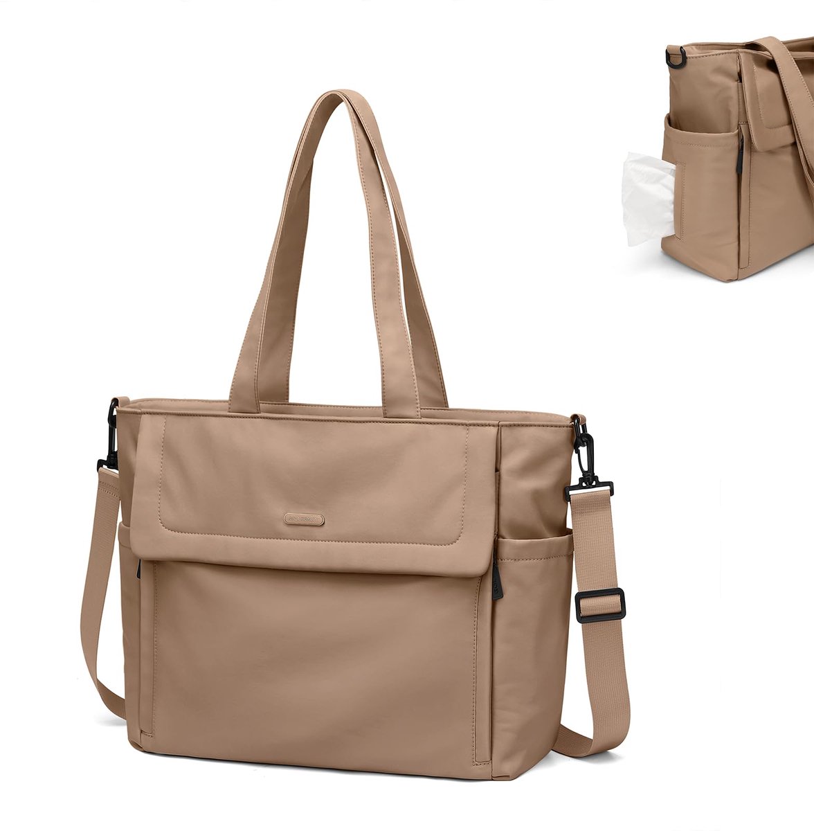 SnelShoppen - Grote luiertas, waterdichte schoudertas, 22L zwangerschapstas, draagbare reisrugzak voor baby's, ideaal voor onderweg, multifunctioneel,