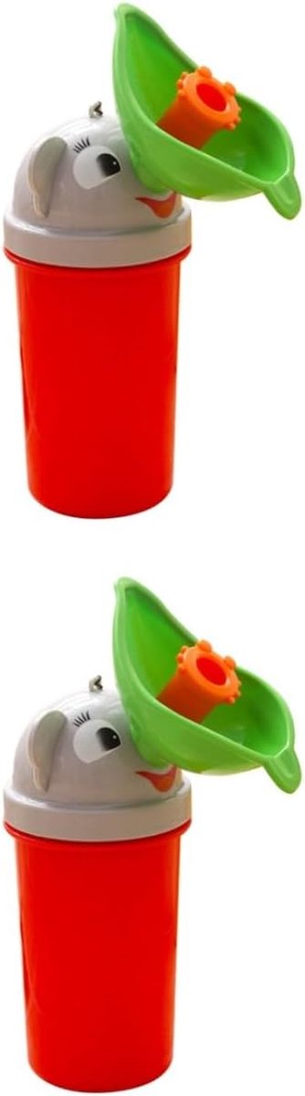 Reis Urinoir - Noodpotje Kinderen - Onderweg Zindelijk - Lichtgewicht Ontwerp - 2 Stuks - Rood