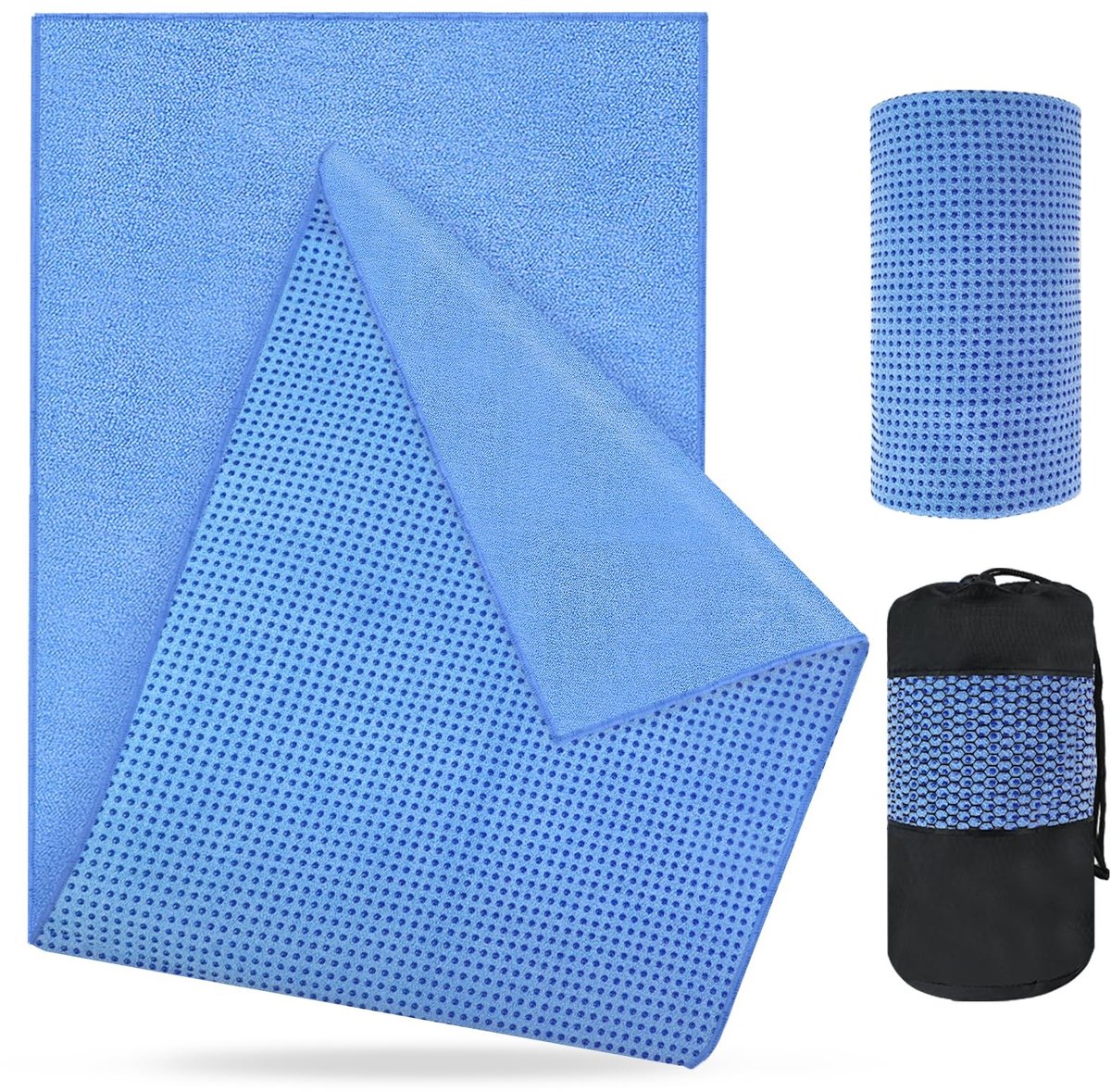 Omgoods - Microfibre Hot Yoga Towel - Absorberend en Antislip Yoga Handdoek (183 x 63 cm, Roze)