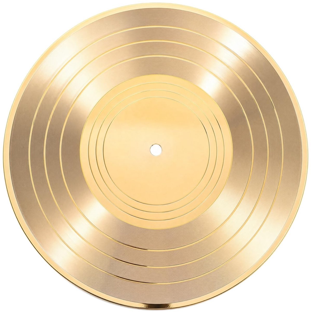 Omgoods - Vintage Grammofoonplaatklok met Gouden Accenten - Creatieve Wandklok voor Woonkamer en Café