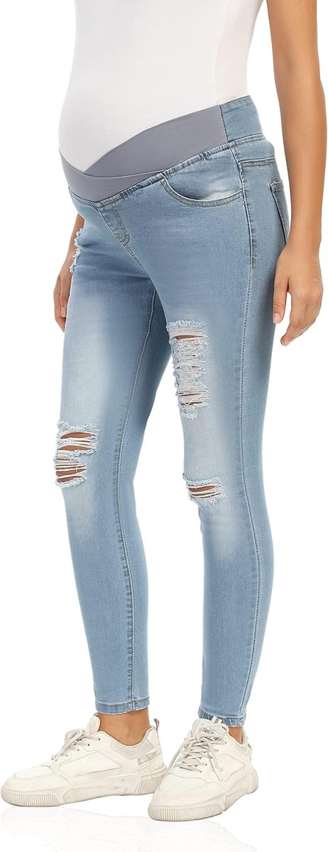 Jeans onder de buik skinny zwangerschapsbroek jeans slim zwangerschap denim broek met zakken