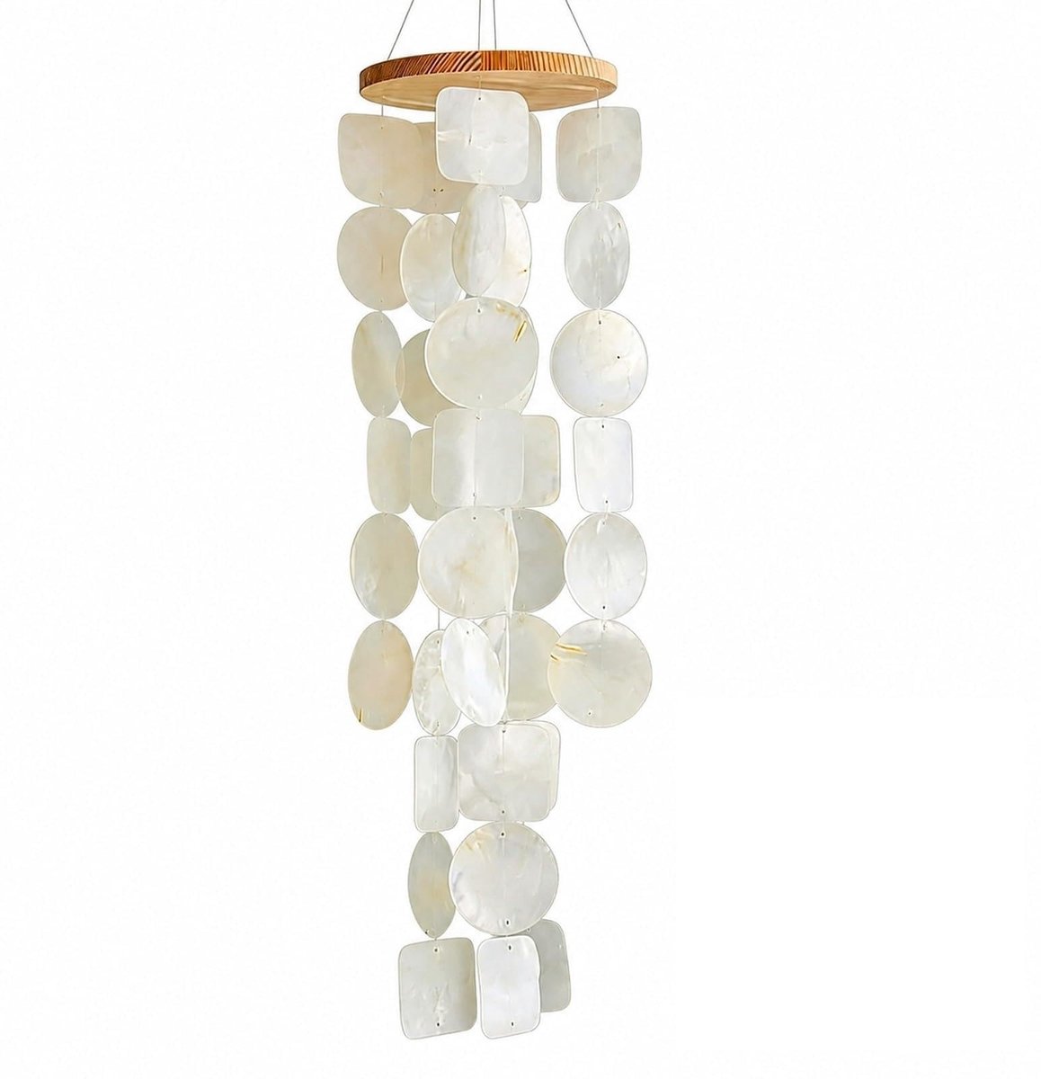 Omgoods - Boho Capiz Windgong - Maritieme Hangdecoratie voor Buiten en Binnen