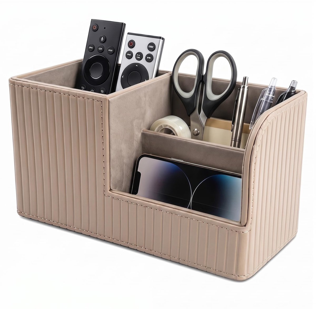 Omgoods - Multifunctionele Desk Organiser met 3 Compartimenten voor Thuis en Kantoor