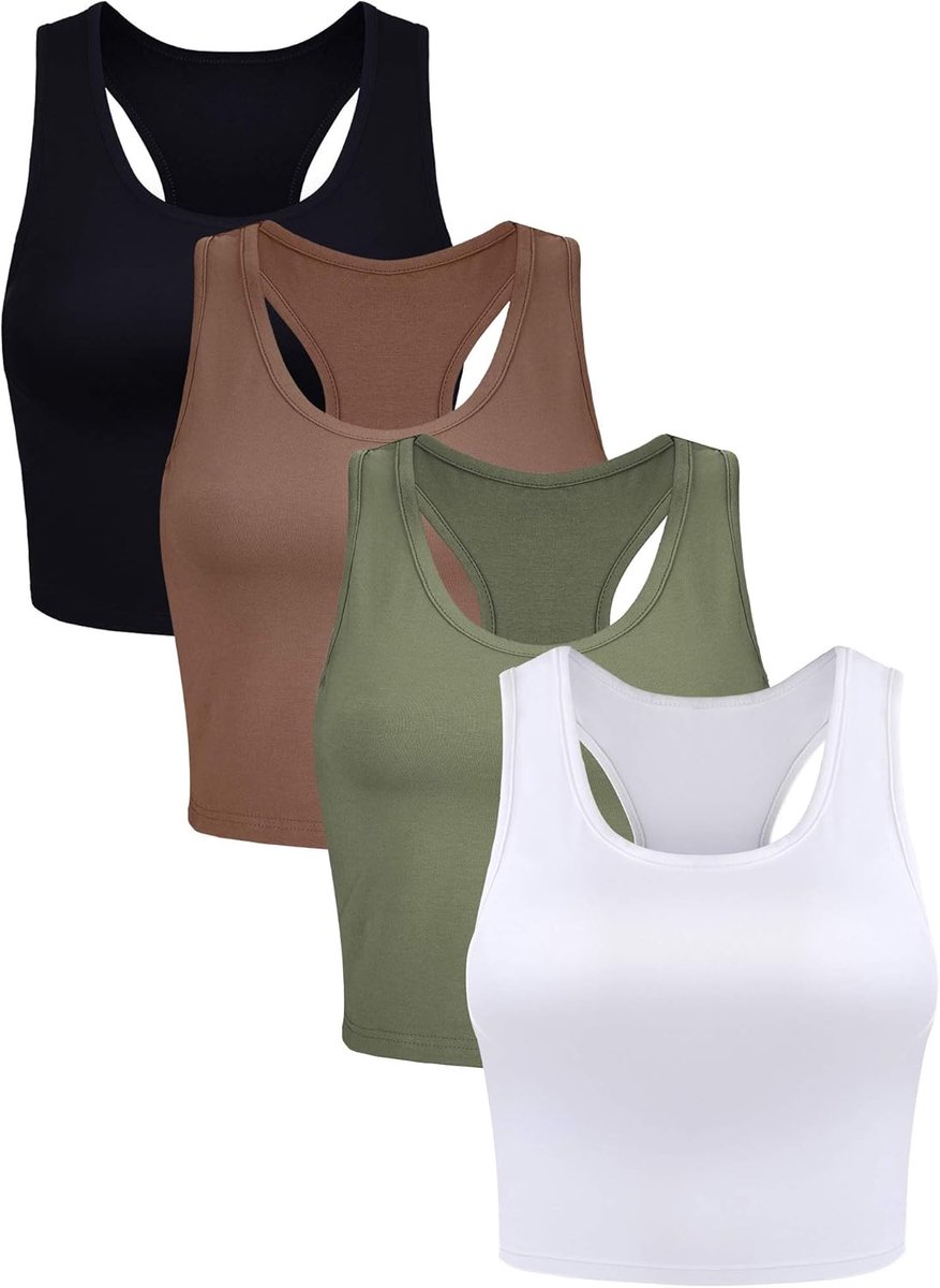 3 stuks lijfjes top crop tanktop