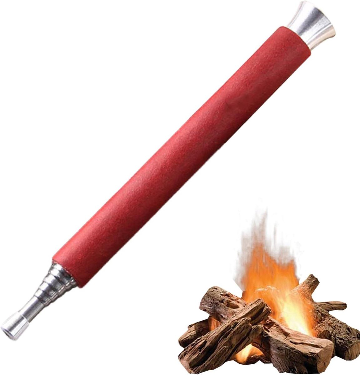 Brandblusrietje - Kampeerbrander vuurstarter - Vuur Maken - Uitschuifbaar Ontwerp - 625 cm - Rood
