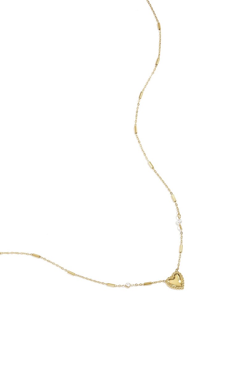 Hart Hanger - Ketting - Stainless Steel - - Zilver