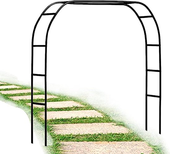 Metalen Tuinboog - Rozenboog Klimplantsteun - Tuin Decoratie - Weerbestendige Coating - B35 m x H 22 m - Wit