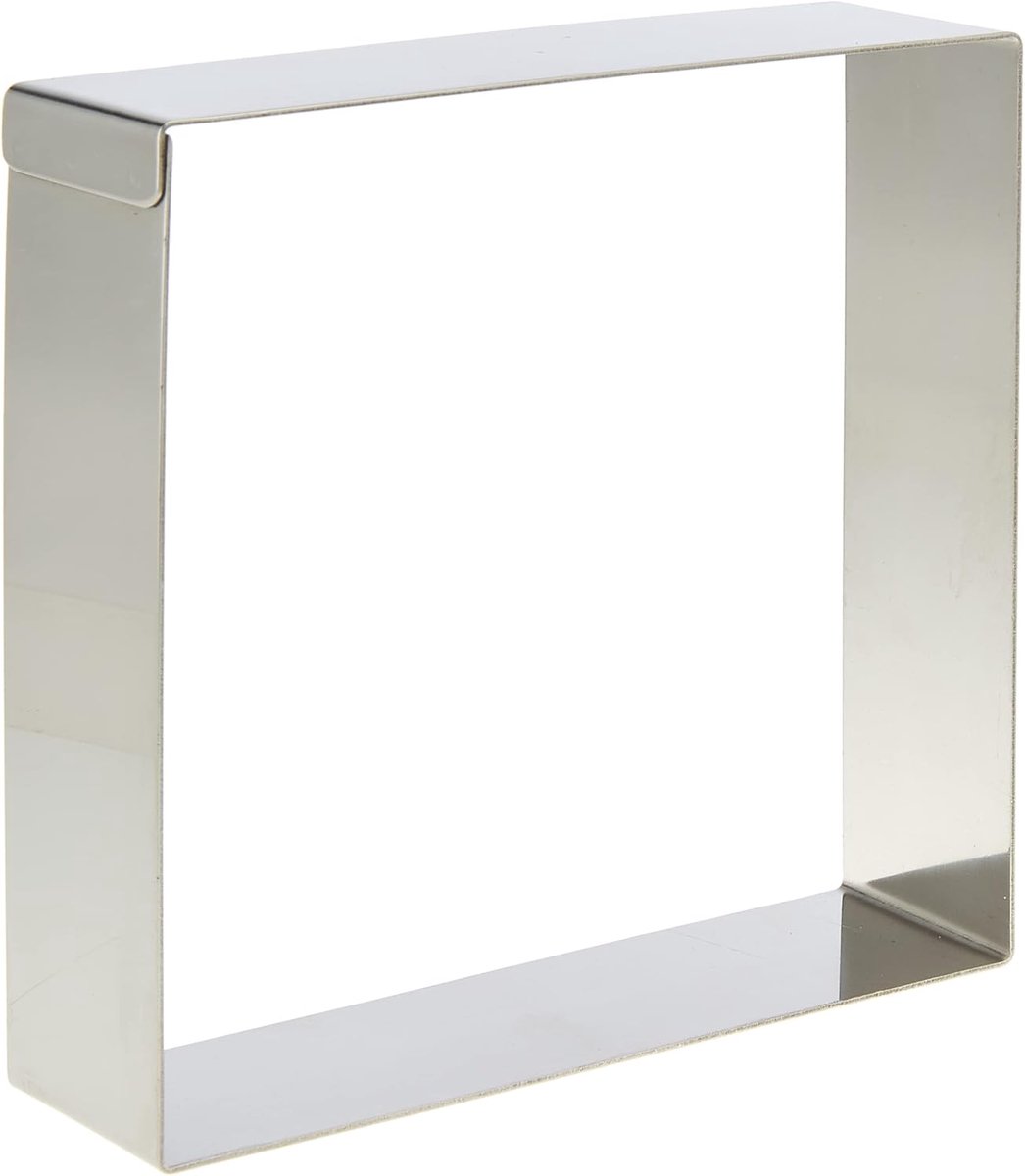 Vierkante Ringvorm 14X14 Cm. Roestvrij STAAL,Zilver