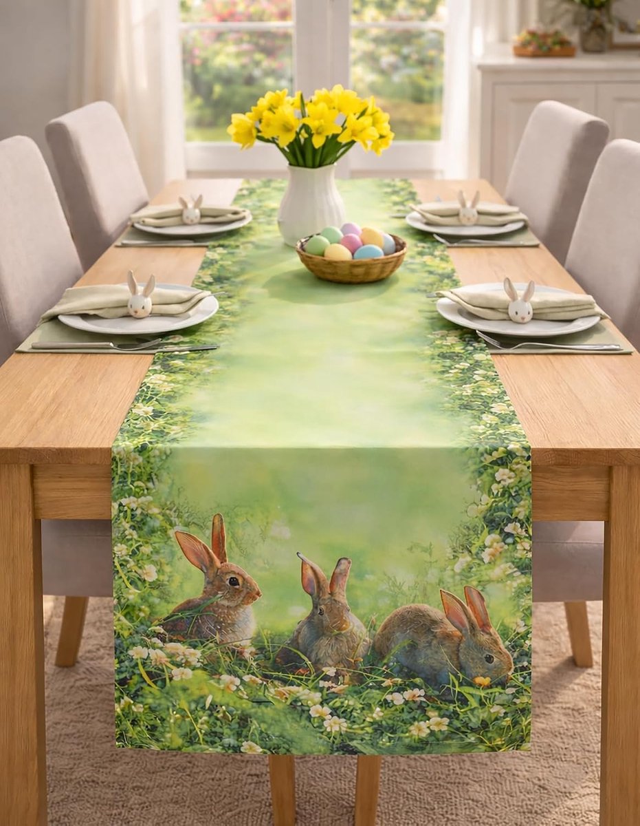 Serie Hazen Trio met schattige haasjes trendy fotoprint blikvanger