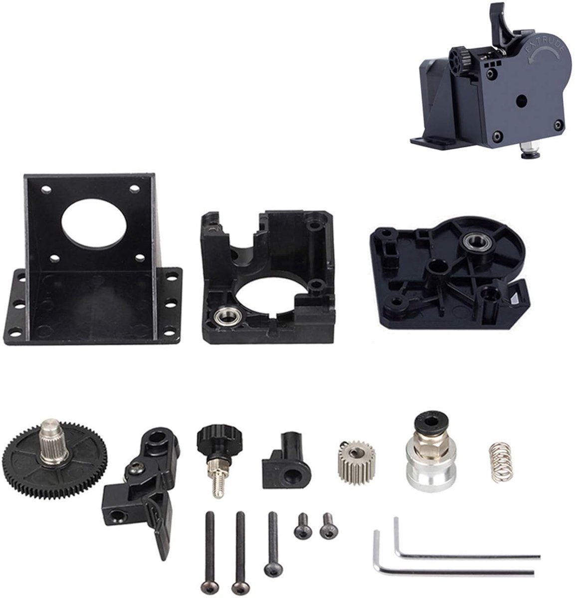Ti-tan Bowden extruder bouwpakket voor 3D-printers zoals Ender3 CR10-serie en andere compatibele 3D-printers met V5, V6 of J Head Hotend [vertaalverhouding 3:1]