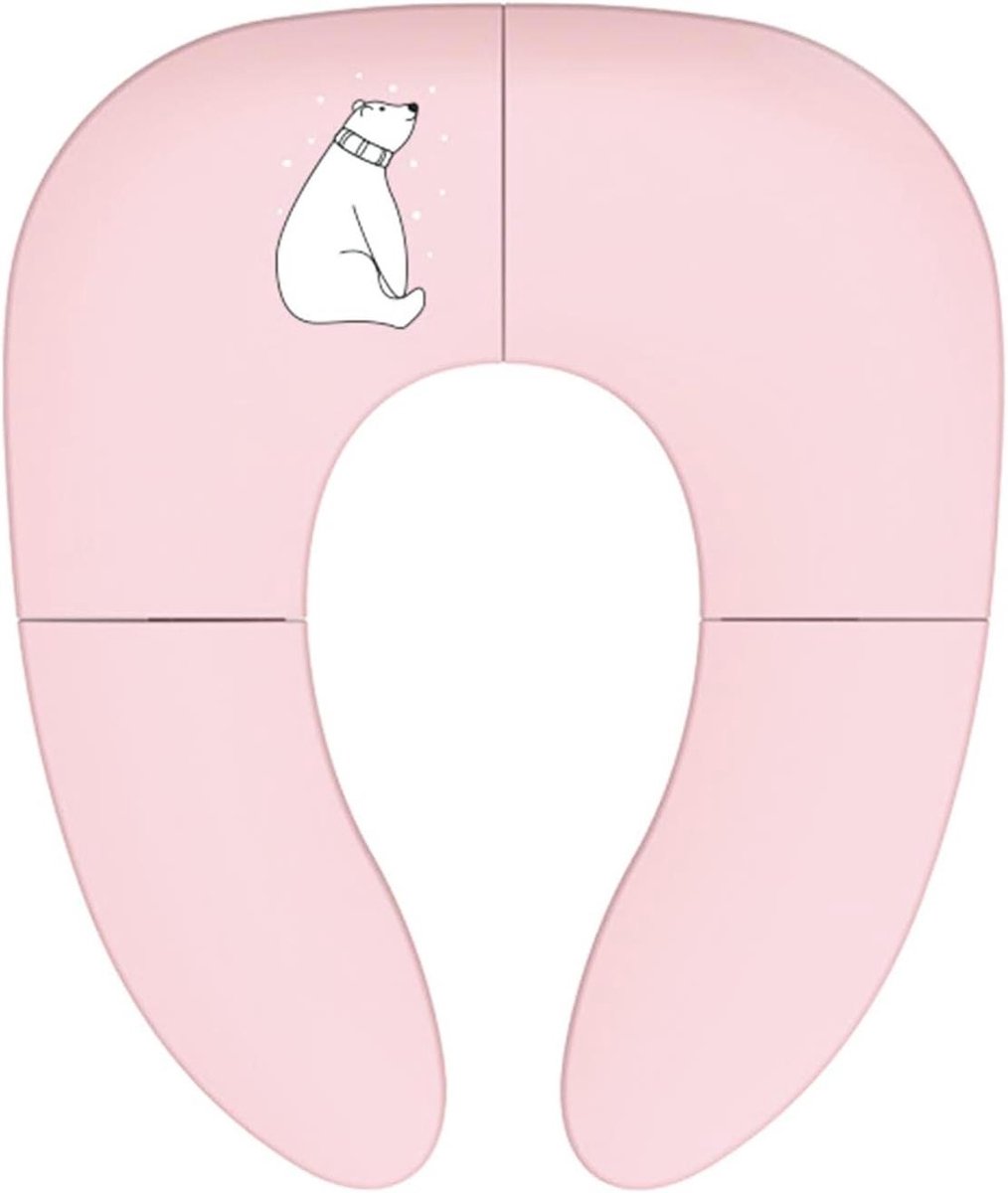 Reis Potty Stoel - Draagbaar Toiletje Kind - Zindelijkheidstraining Onderweg - Inklapbaar en Compact - 29x34.4cm - Roze