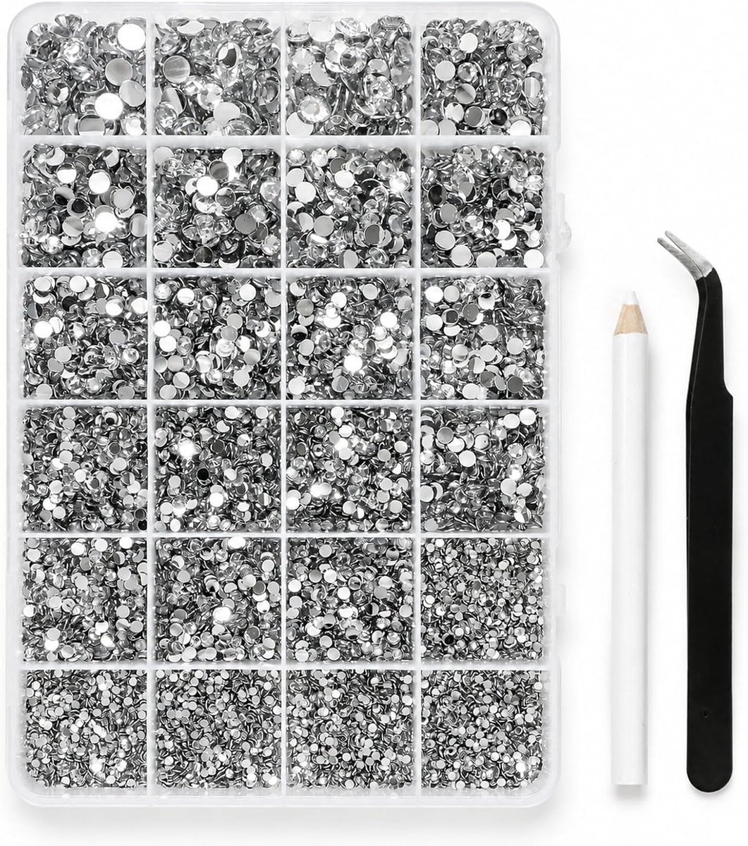 Strasstenen, Witte Hars Strasstenen, Jelly Strasstenen met Platte Onderkant, Knutselwerk, Gezicht, Make-up, Bekers, Schoenen en DIY-projecten