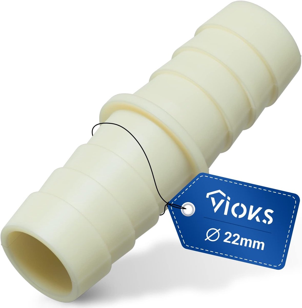 SnelShoppen - Afvoerslangconnector voor wasmachine Ø 22/22 mm rechte vorm Kunststof | Verbindingsstuk voor waterafvoer, Duurzaam en Betrouwbaar