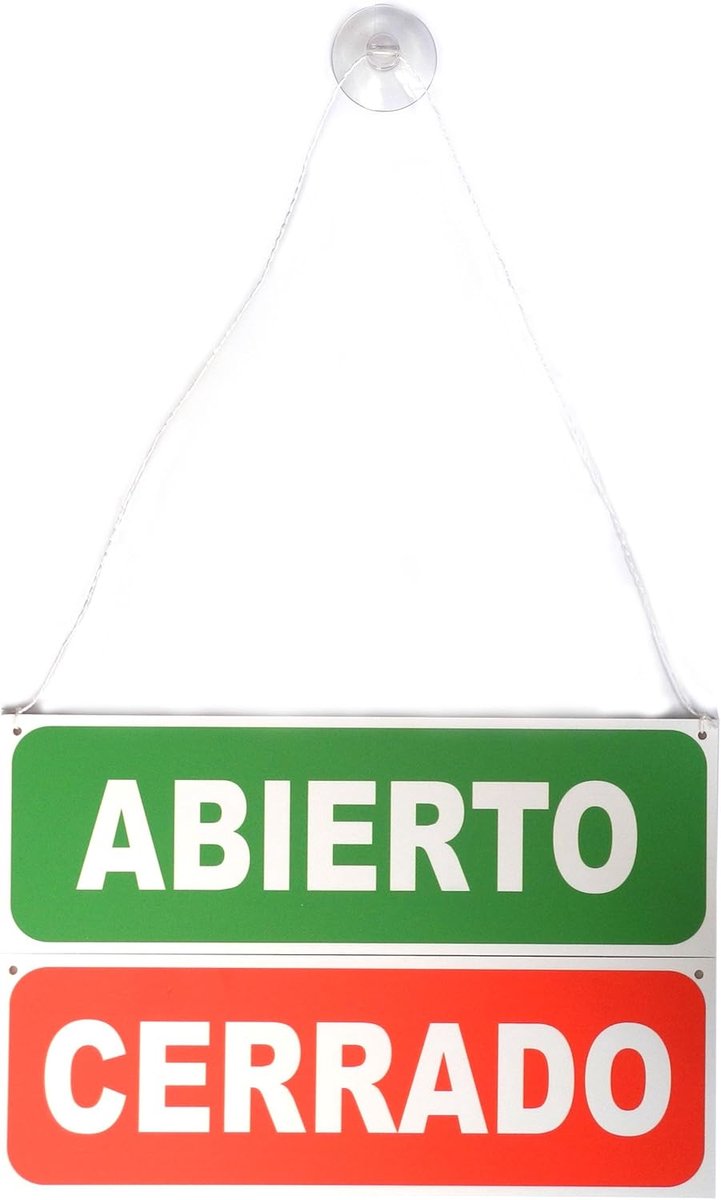 hangend open/gesloten deurbord - Spaans