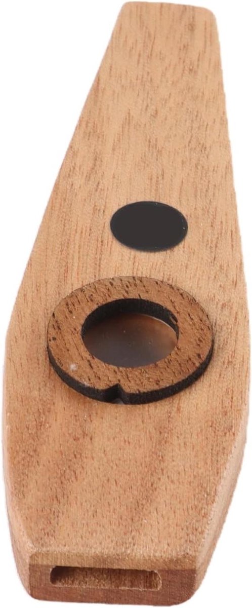 Houten Kazoo Fluit - Muziek Instrument - Muziek Maken - Eenvoudige Structuur - 10.2 cm - Natuurlijk Hout