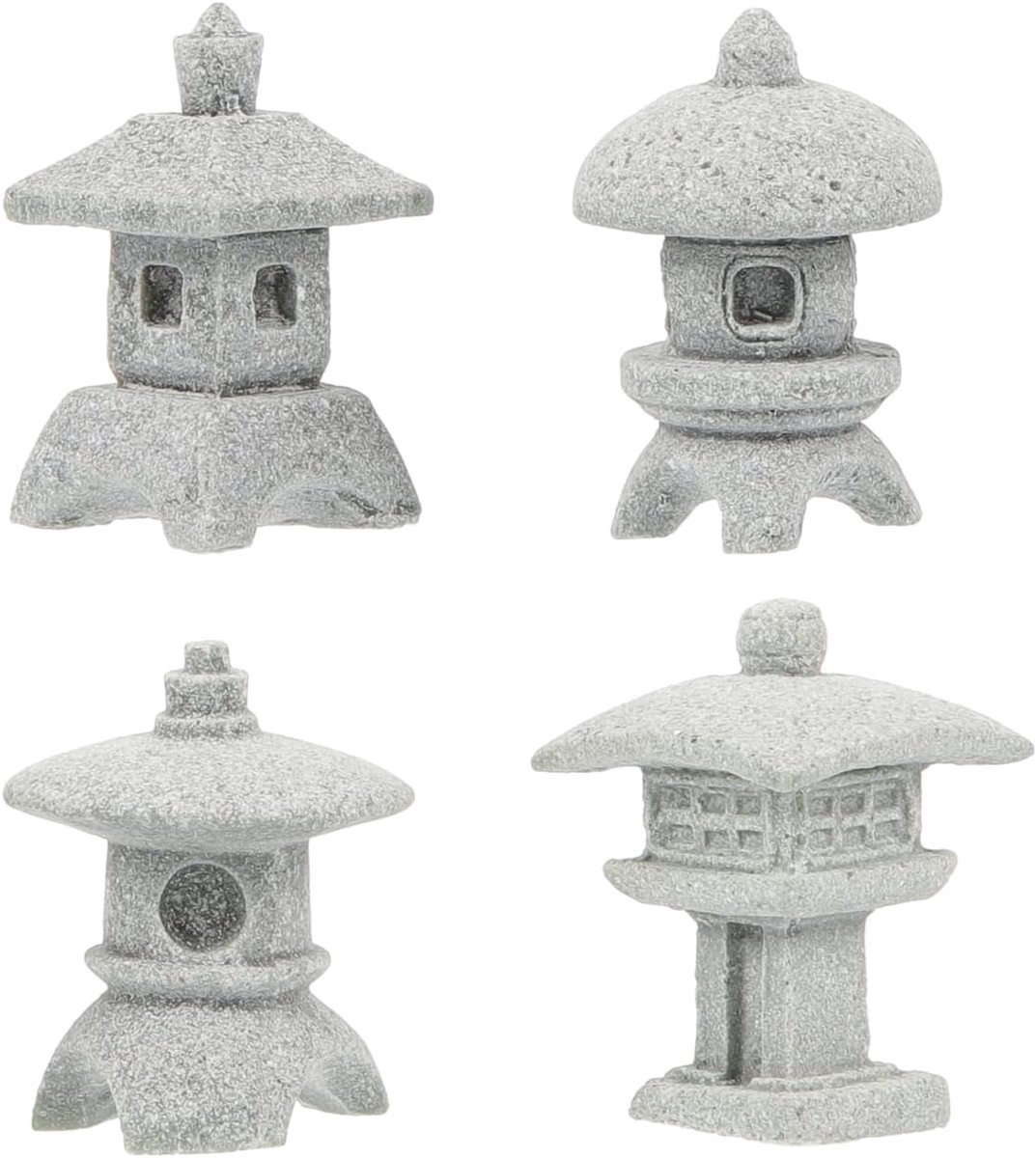Mini Pagode Standbeeld 1,26 inch Zandsteen Zen Tuindecoratie Micro Landschap Bonsai Accessoires Micro Pagode Model