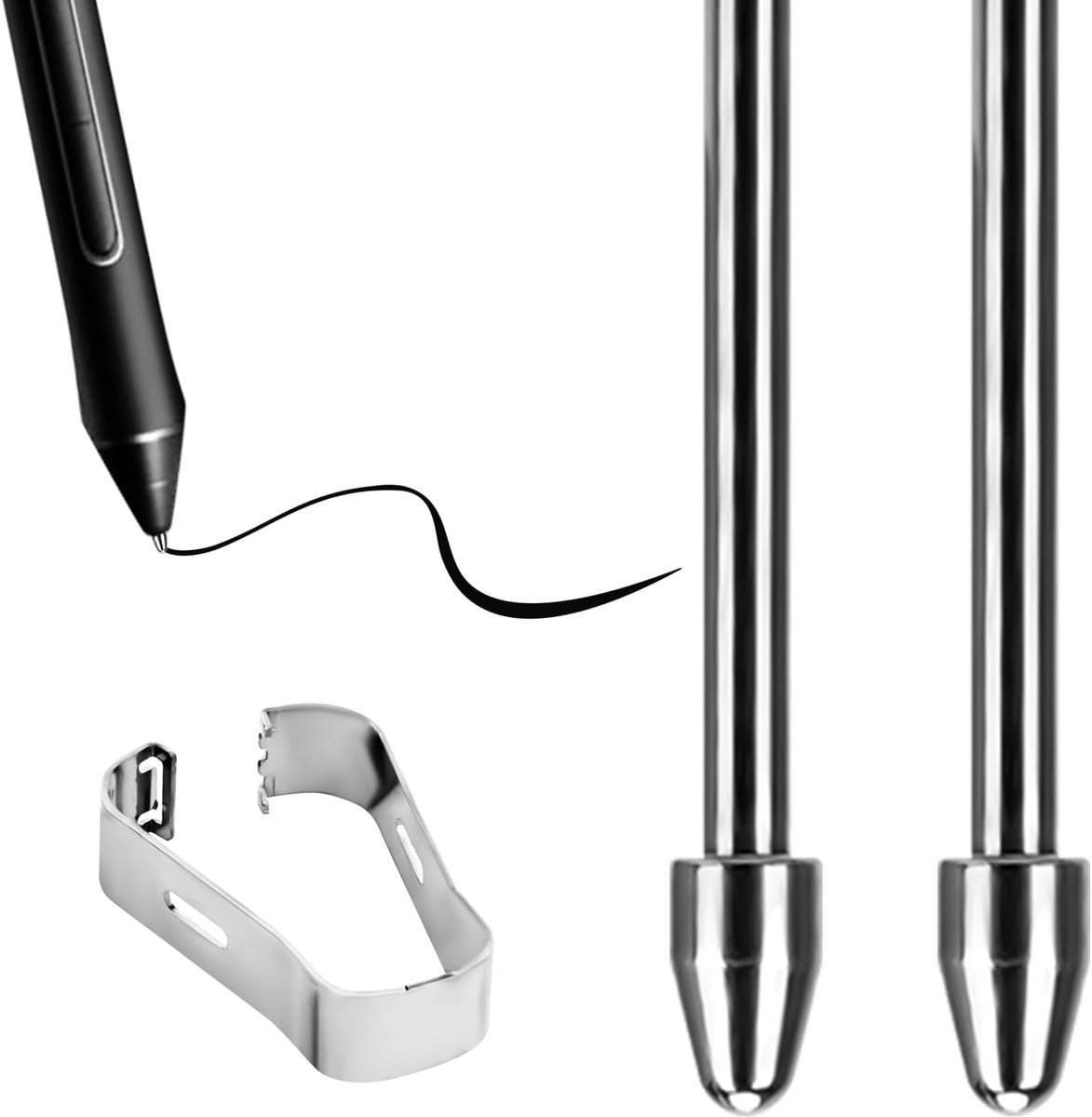 2 Stuks Pen Tip Vervanging voor Kindle Scribe Stylus Pen Tips Titaniumlegering Premium Penpunten met 4096 Grade Hoge Gevoeligheid