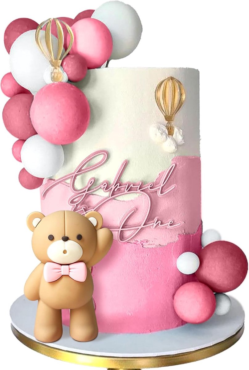 Teddybeer taartdecoratie teddybeer taartdecoratie doop meisjes
