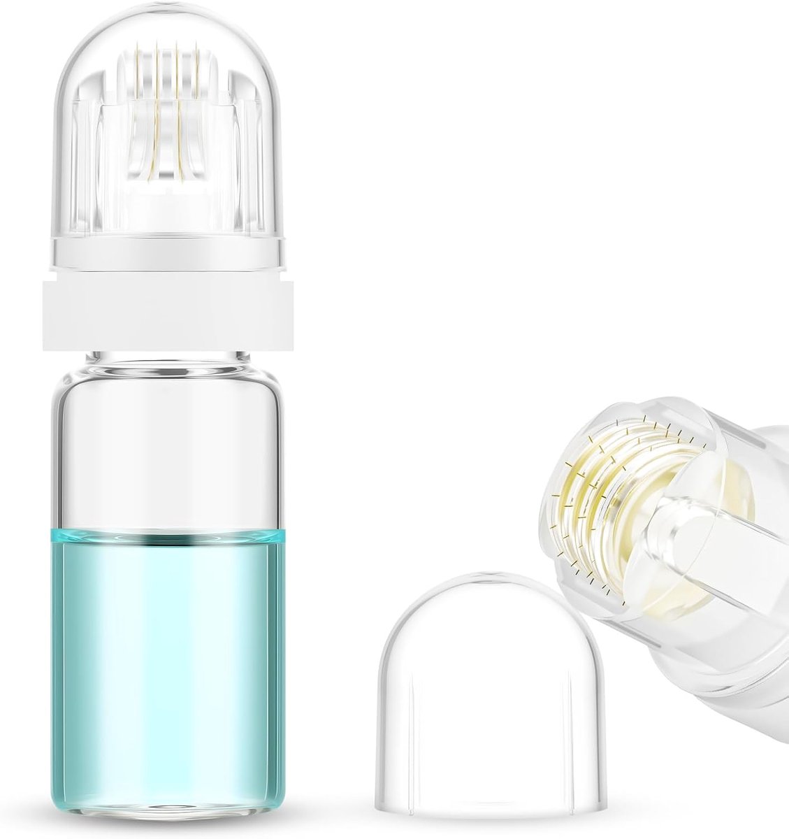 roller, 0,5 mm, 64 punten, microneedling, voor gezicht, rimpels, striae, baardhaar, professionele microneedling derma, kan vloeistoffen opslaan