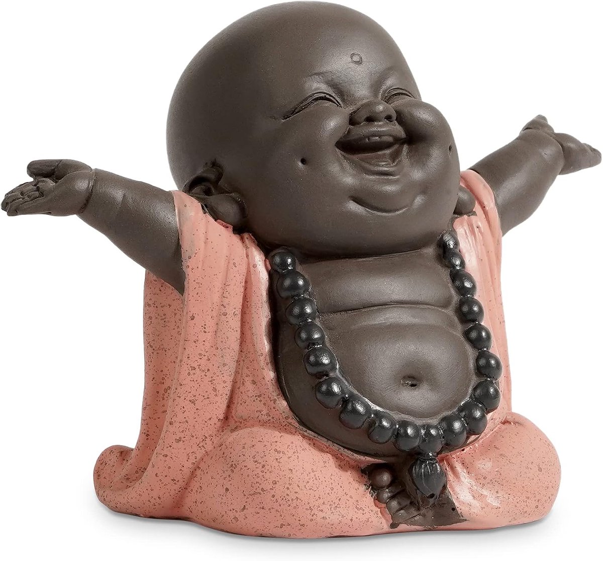 lachende Boeddha, schattig monnikbeeldje, keramische ornamenten, cadeau, decoratie voor bureau, woonkamer | Schattig monnikenbeeld, schattige piepende Boeddha van keramiek, ornamentfiguur, cadeau, decoratie voor bureau, woonkamer