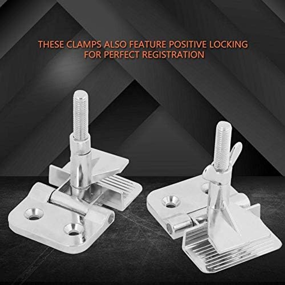 2 stuks klem, zeefdrukscharnier, zinklegering, metaal, vlinderframe, scharnierklem, bevestiging beeldschermframe voor doe-het-zelf hobby-gereedschap, zilver