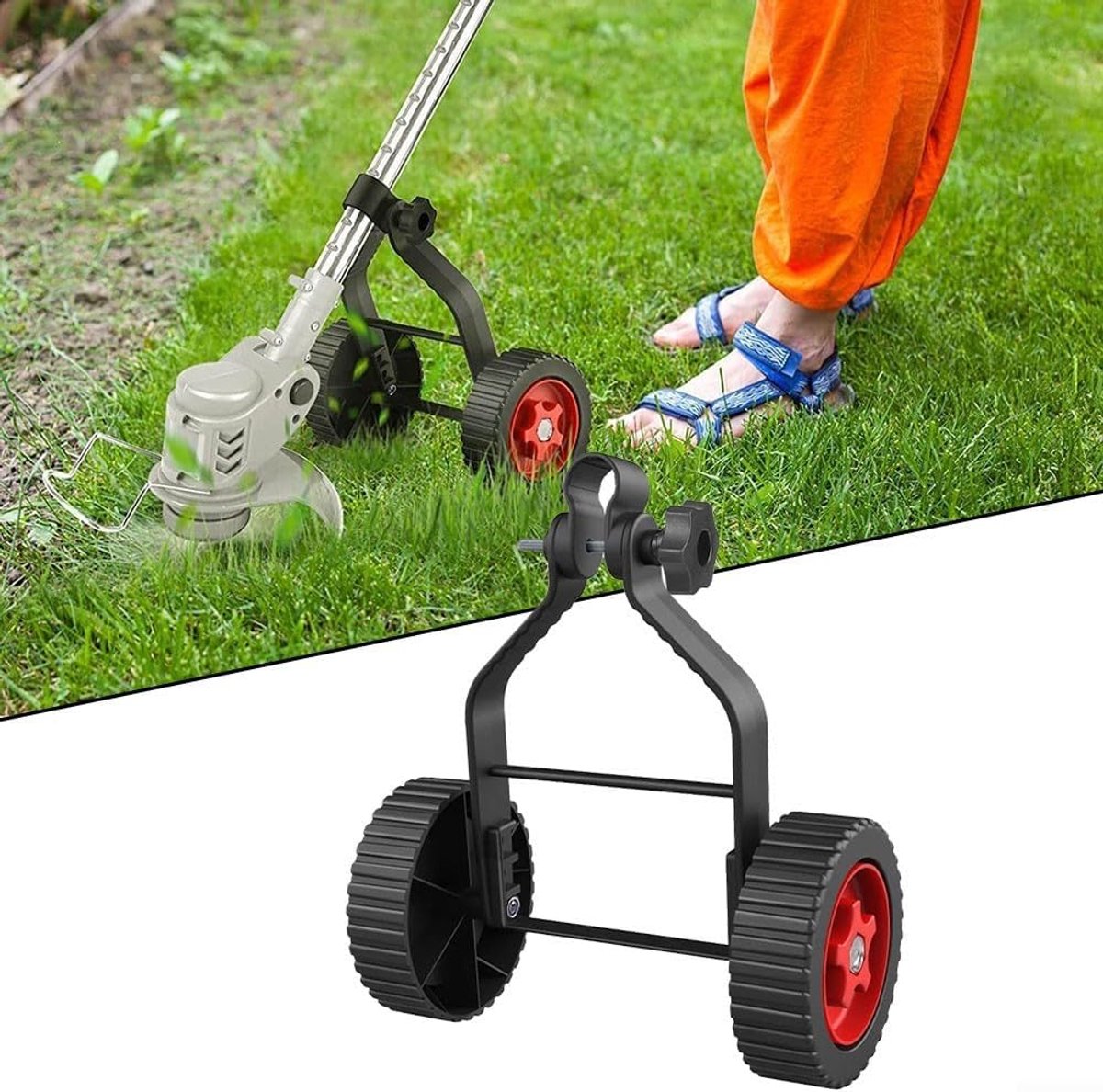 Trimmer Gras Eater Onkruid - Verstelbare Ondersteuning Wielen voor 6" & 8" Onkruid Trimmer Gras Cutter Onderdelen Draadloze String Trimmer
