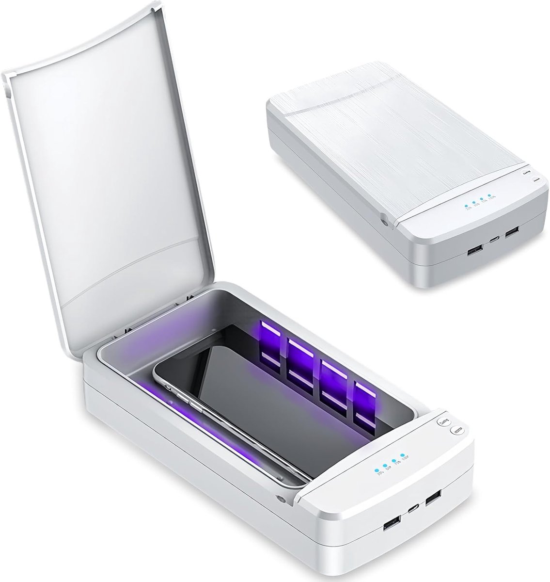 nagelkunst sterilisator box: WIYETY UV lamp sterilisator, professioneel UV desinfectie-apparaat met stille werking geschikt voor nagelgereedschap en nagelsalons (wit)