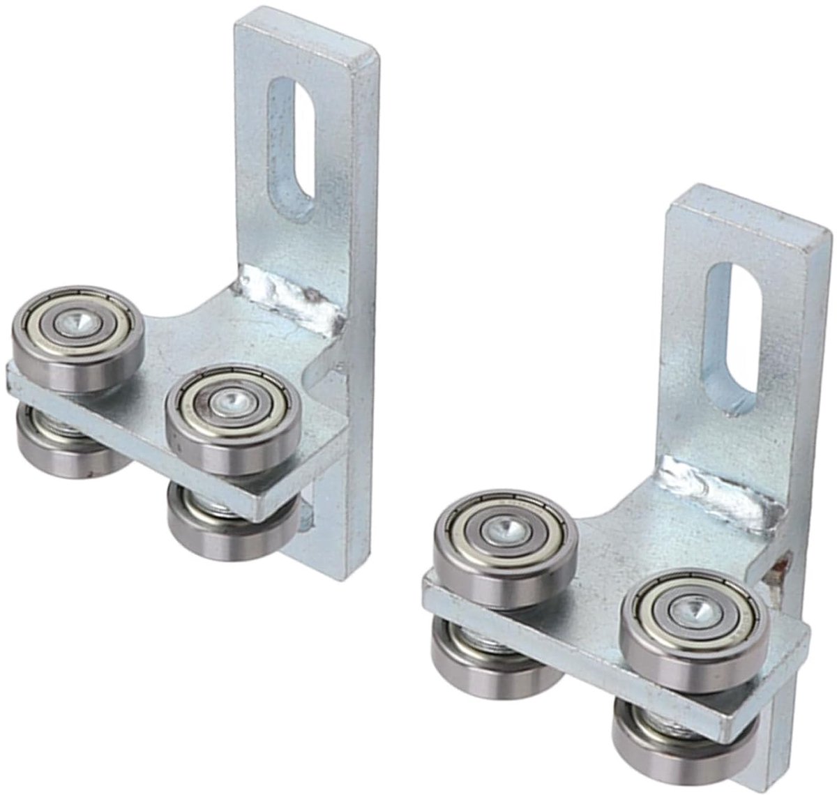 2 Stuks 4-wielige Trolleyconstructie, T-type Gelegeerd Staal Lagerwagenconstructie Voor 1-5/8 Inch Groter Veerpootkanaal, Takelinstallatierolwagen, Soepel En Stabiel