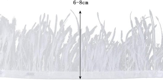 stofstrip, veer-franjes, lint, struisvogelveren, franjes met satijnen — afbeelding 4