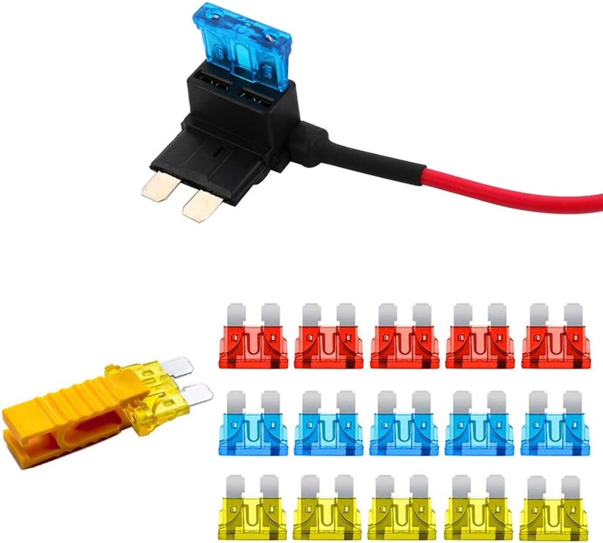 5 Stuks 12V / 24V Medium Add-a-Circuit Zekering Adapter, Auto
