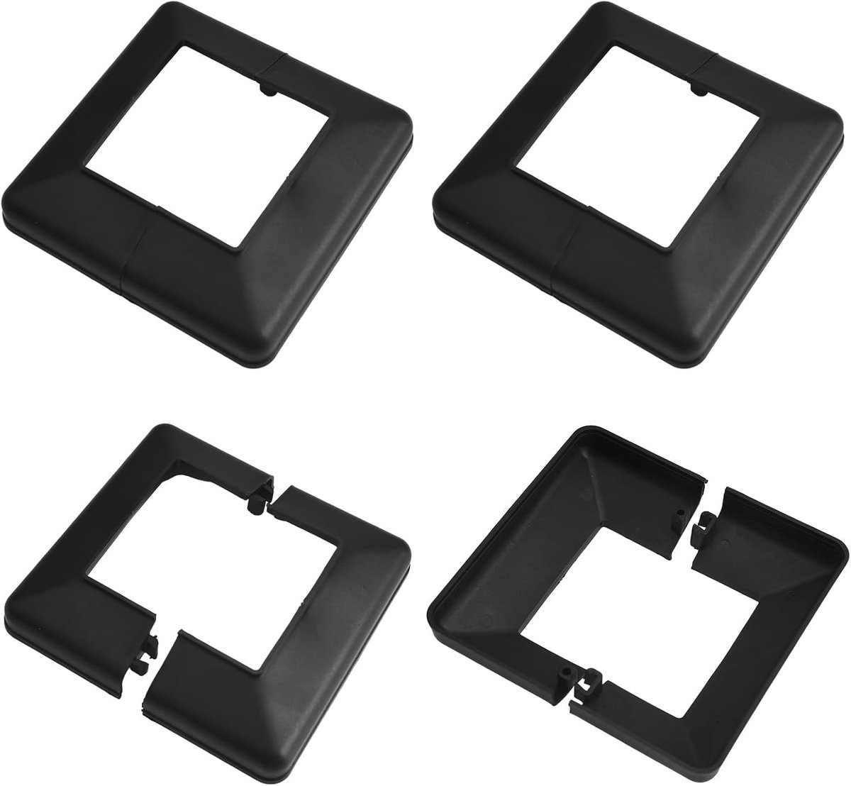 Set van 4 kunststof paalkappen - 80 x 80 mm - Decoratieve kunststof