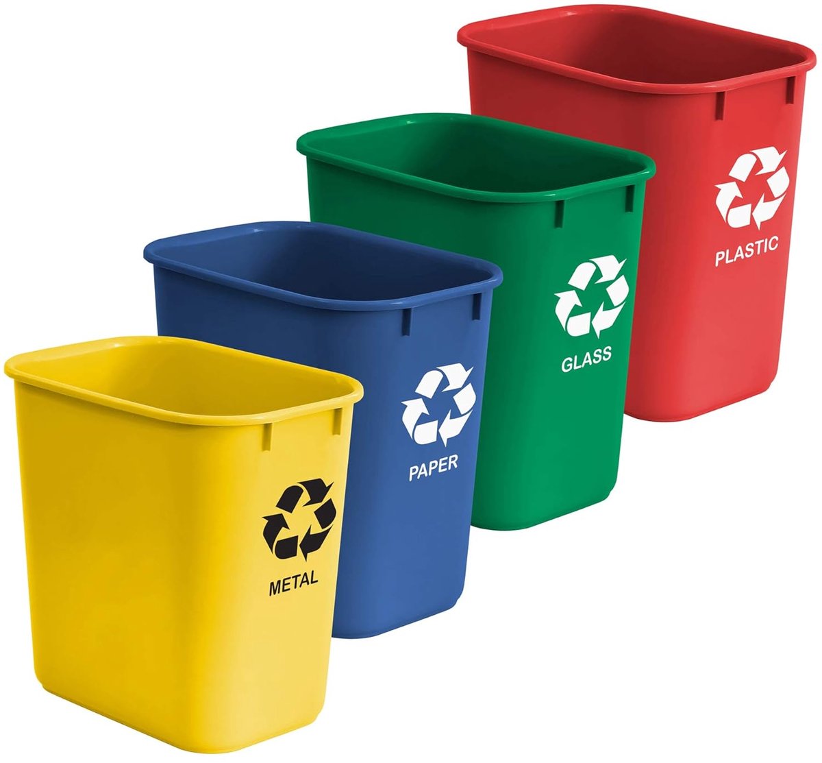 Wastebasket Prullenbak Kunststof Afvalemmer voor Recycling 24 Liter